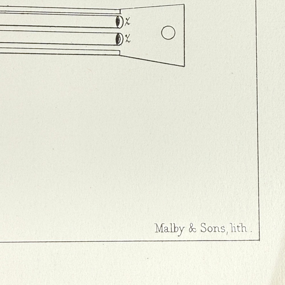 1854 British Patent Org. Lithograph Print Egg's Specification Firearm Lock Gun - Picture 7 of 14